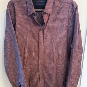 Scotch & Soda Men's Maroon Button Down Shirt